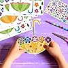 kapitomanio 30 Set Spring Crafts for Kids Make You Own Umbrella Paper Ornaments for Spring Classroom Activities, March DIY Crafts Kits for School Home Party Supplies #1