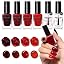 4 Dark Red & Base Top Coat