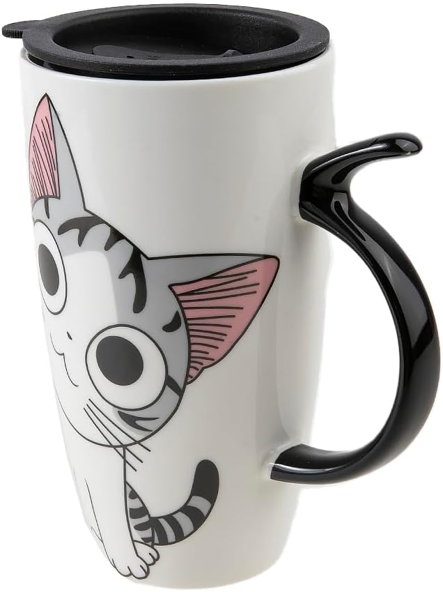 lachineuse Giant Cute CAT Mug - Kawaii Cat Design - 600ml