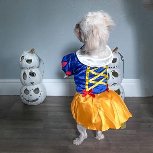 Miniatura 6 de Disfraz de princesa para perro, disfraz de Halloween para mascotas, vestido de princesa de nieve, disfraz de cosplay para Navidad, Halloween,