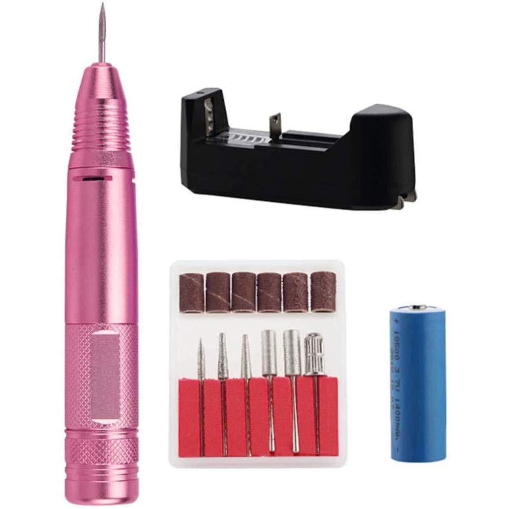Trapano per Unghie Elettrico Portatile, Kit Lima per Unghie elettrica Professionale compatta Efile per Acrilico, Unghie in Gel per Unghie in Acrilico Poly Gel Nail Art Salon Uso o Uso Domestico