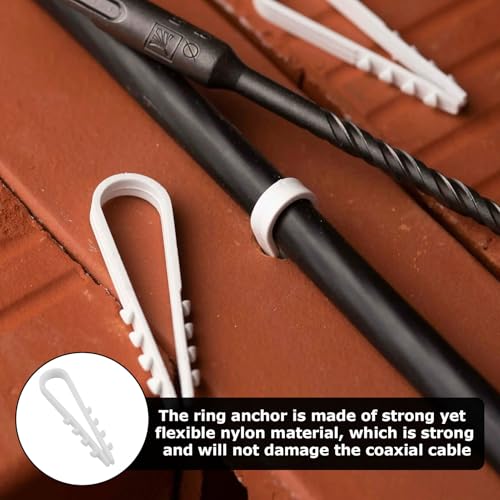 100 Stück Schlaufendübel,Steckschlaufe Schlaufendübel,Dübel-Klemme Stecklaschen Dübel,3-13mm U-Förmiges Nylon Dübelklemmschelle,Stecklaschen,Kabelschelle Spannbereich Für Kabelbefestigung (Weiß)