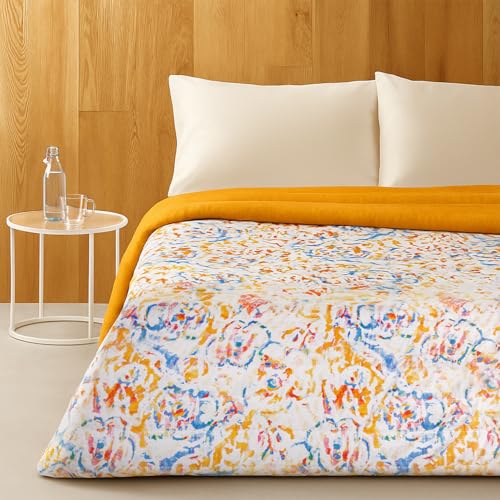 KASANOVA Trapuntino matrimoniale 250x260 cm decori arancio