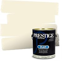 Vista 188 de PRESTIGE Pinturas de pintura exterior e imprimación en uno, 1 galón, plano, combinación comparable de Benjamin Moore* Manzanilla*