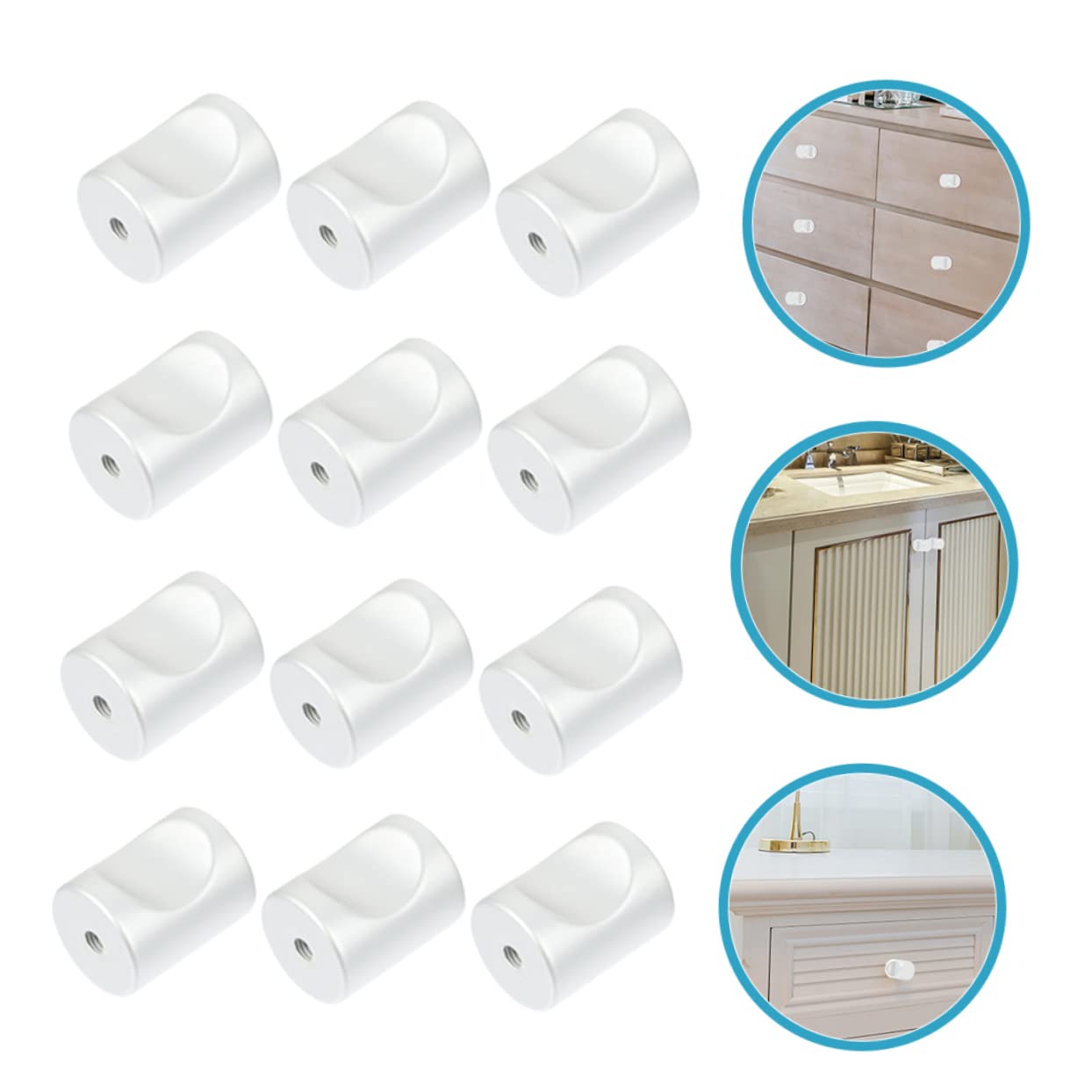 Operitacx 36 Pezzi Pomelli Circolari Alluminio per Armadi Design Semplice Facili da Installare per Cucine e Camere da Letto Materiale Resistente e