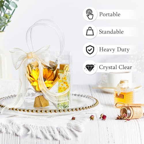 Ohuimrt Clear Gift Bags with Handles