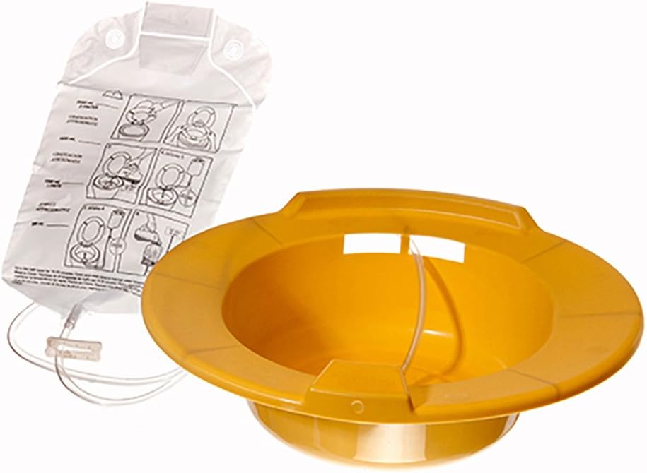 Sitz Bath Tub, Medical Grade Hip Bath for Hemorrhoid Treatment, Fissure Control and Postpartum Healing (Gold)