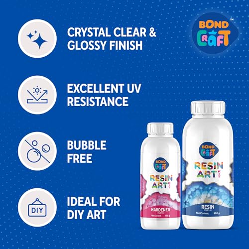 Image of Epoxy Resin Art 1.2 Kg|Crystal Clear 2-Part Liquid Epoxy for DIY Crafts, Jewellery, and Casting Projects | Glossy Finish, Bubble-Free, UV-Resistant, Self-Levelling Resin