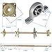 32 Go Kart Axle Kit with Shaft + Hub+ Chain+ Brake Master Cylinder + Sprocket Replacement for Go Kart ATV