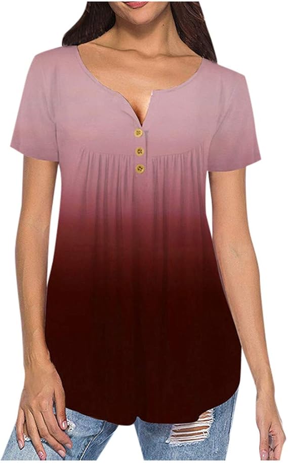 INNOVIERA Womens Summer Tops Plus Size, Women's Casual Summer Scoop