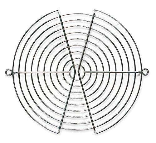 DAYTON 4YD91 for 6-3/4 INCH Fan Sizes, 6-5/64 INCH Diameter, Chrome Finish, 1/4 INCH DEBTH, Cover, Fan Guard, Round Shape, Steel Material