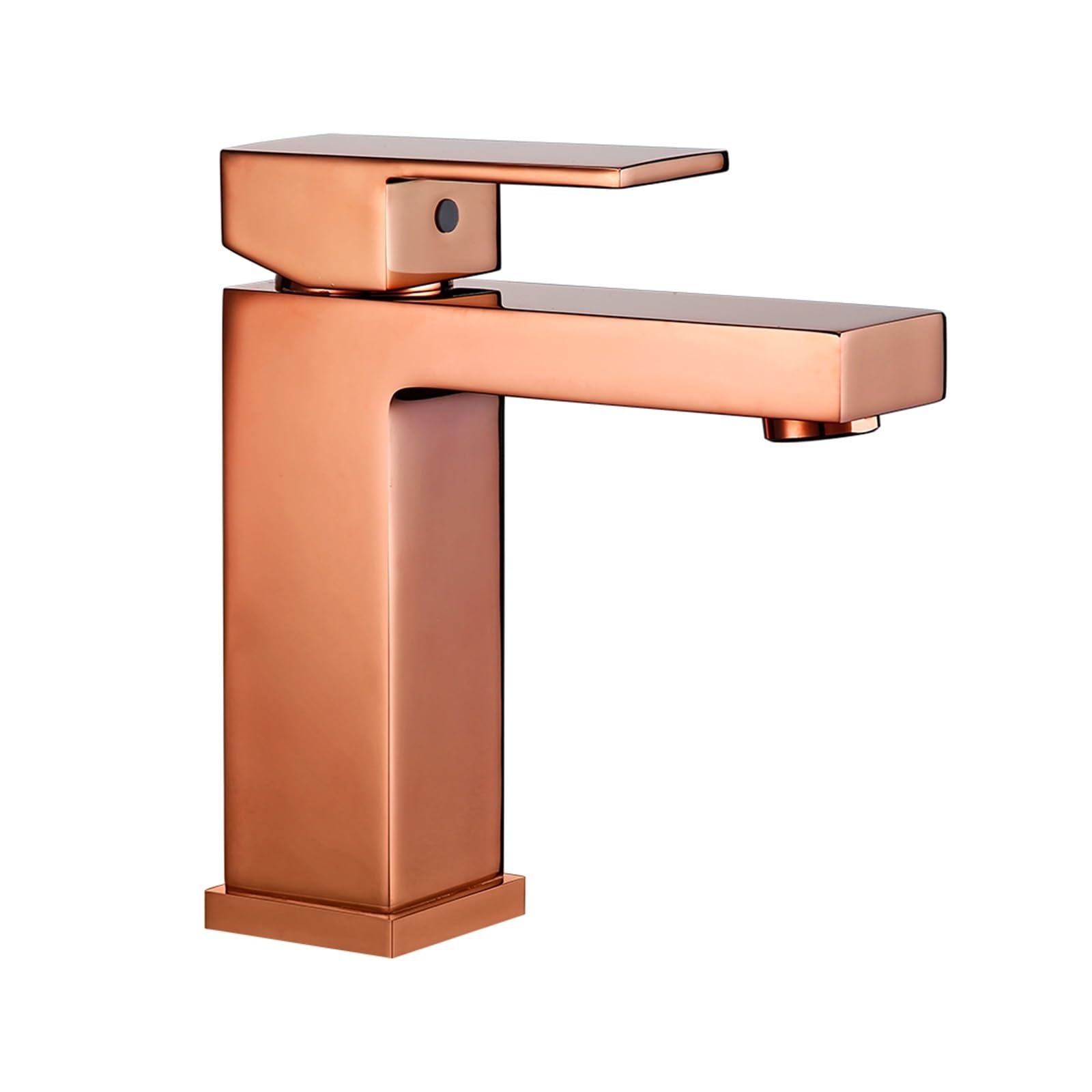 Lmysxaoz Rose Gold Kitchen Sink Faucet, Single Hole Deck Mounted Brass A Handle Cold Hot Mixer Touch On Bathroom Faucet