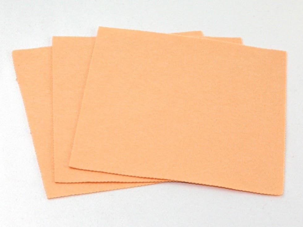Minerva 9" Acrylic Felt Fabric Sheets (Value Pack) for Toymaking, Homecrafts, Handicrafts & DIY Peach - per Pack of 50