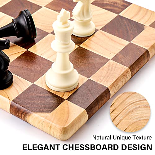 TJ-POP-End-Grain-Cutting-Board-Heavy-Duty-AcaciaRubber-Wood-Cutting-Board-For-Kitchen-Flippable-Serving-Board-For-Meat-Bread-Fruits-Rectangle-Cutting-Board-145-x-10-x-08-Inch TJ POP End Grain Cutting Board Heavy Duty AcaciaRubber Wood Cutting Board For Kitchen Flippable Serving Board For Meat Bread Fruits Rectangle Cutting Board 145 x 10 x 08 Inch