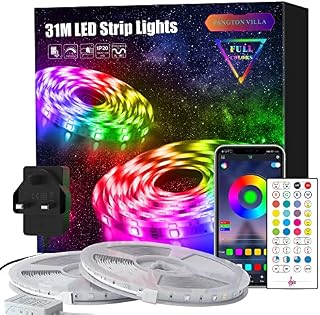 PANGTON VILLA Led Strip Light, 31m APP Control Led Lights for Bedroom, Room, RGB 5050 Color Changing Led Lights with Remote