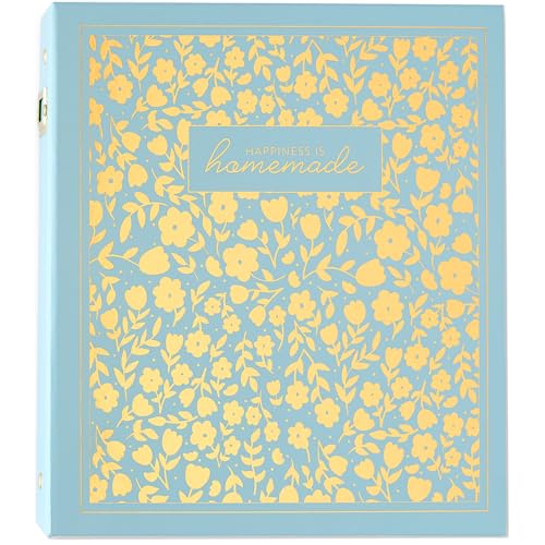 Recipe Card Binder | 3 Ring Binder | Recipe Organizer with 52 Dual Pocket Sleeves That Holds 104 Recipe Cards | 12 Double-Sided Tabs | Kitchen Conversion Chart | 5 Extra Single Pocket Sleeves