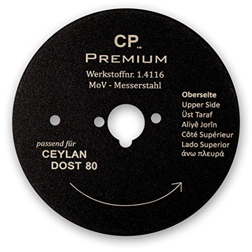 Canpolat GASTRONICS Kreismesser für Ceylan und Dost - 80 mm, glatt - mit Antihaftbeschichtung- Dönermesser aus Edelstahl in Premium Qualität