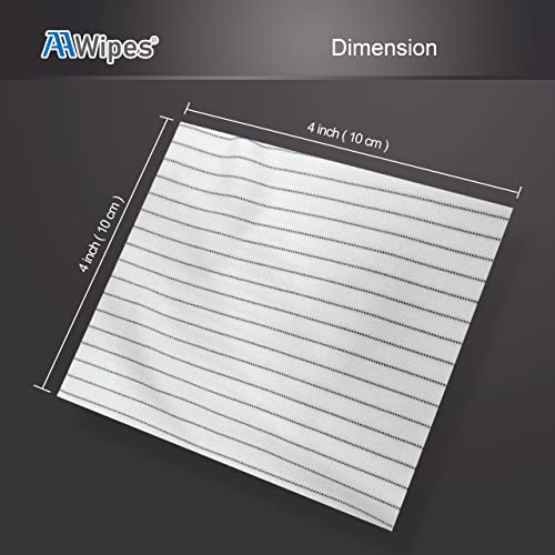 Image of AAWipes Anti-Static Cleanroom Wipe Cloths (4 inchx4 inch, Pack of 400) - Safe Electrostatic Discharge (ESD) Polyester Wiper Special ESD-Safer Wiper Cloths Lint Free Static Dissipative Wipers (CE16004)