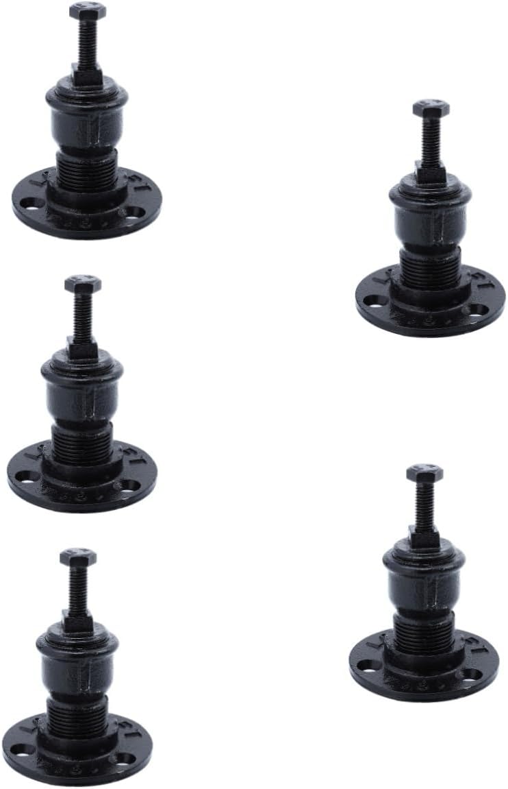 VILLCASE 5pcs Heavy Duty Stair Railing Brackets Wall Mounted Handrail Holder Support for Indoor Outdoor Use Durable Construction Base for Sturdy Staircase Installation