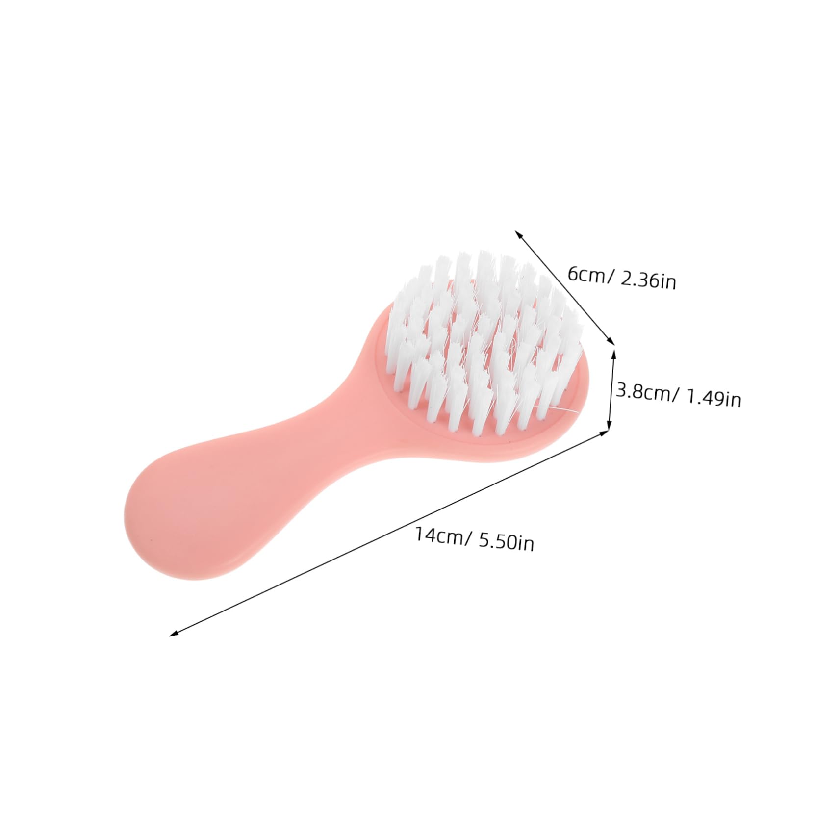 Healeved Baby Hair Brush Set Gentle Scalp Brush and Comb for Newborns Dandruff Removal Safe Materials Pink
