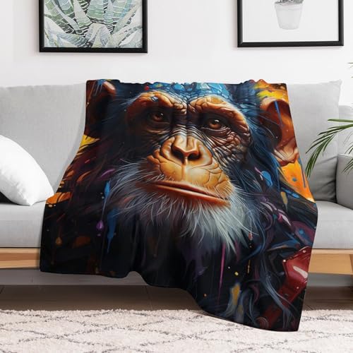 Couverture flanelle lit et sofa : votre cocon de douceur Gorille Polaire - 3