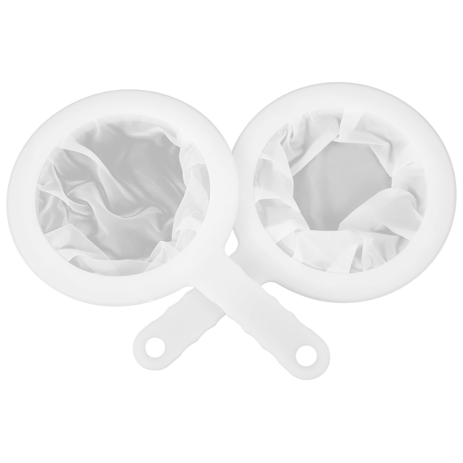 Aquarium Fischernetze Feinmaschig und Pp und Polyester 2 Stück-Pack Hohe Belastbarkeit (100 und 400 Mesh) Weiß Einfach zu Verstauen für Aquarien und Garnelen
