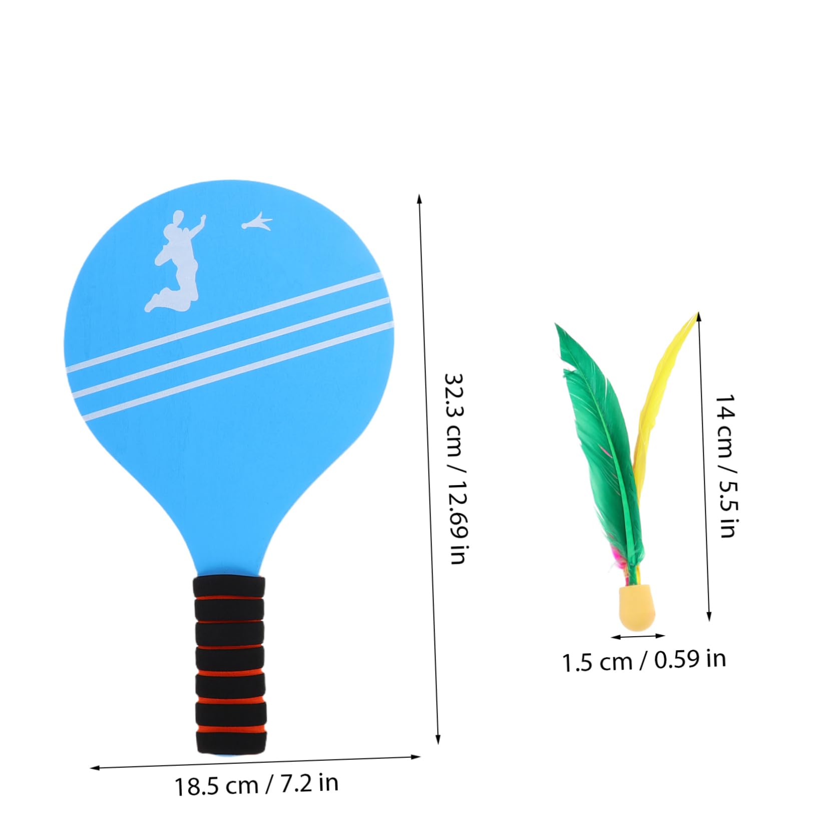 Abaodam 1 Set Badminton Racket Set Portable Indoor Sports Game with Reusable Rackets Shuttlecock Paddles Bag for Backyard Beach Fun