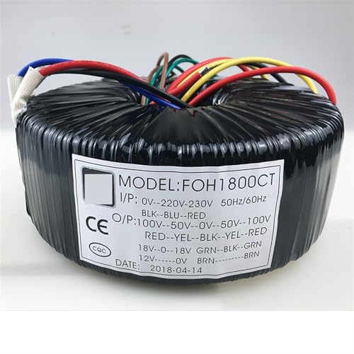 Transformateur toroïdal 1800W 230V double 100V pour amplificateur HiFi