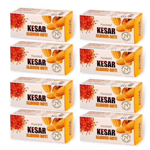 Image of Nandini Kesar & Almond Goti Facial soap Bar For Man & Women, 25g. (Pack of 8)