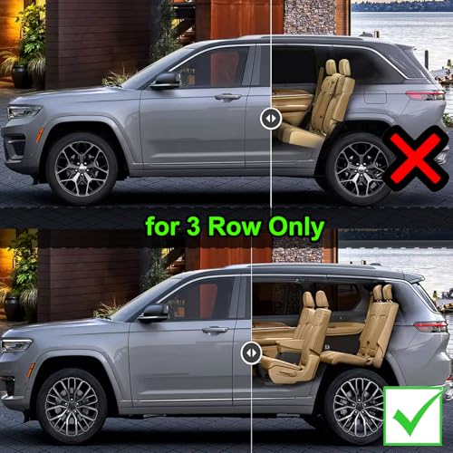 Image of Cargo Cover for 2021-2026 Jeep Grand Cherokee L(3-Row Only;WL) Accessories,Retractable Luggage Security Shield Shade Privacy Trunk Cover (Carbon Fiber Look, for Jeep Grand Cherokee L)