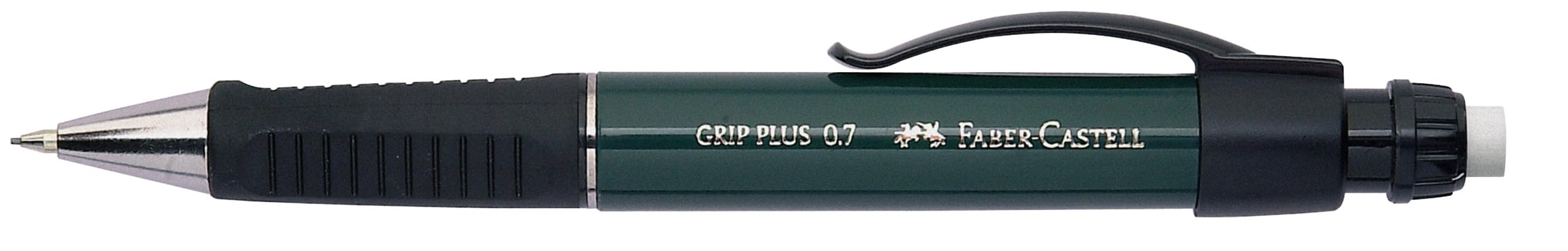 Faber-Castell 130700 - Matita meccanica GRIP PLUS, spessore mina: 0,7 mm, colore fusto: verde metallizzato