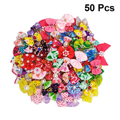 Scicalife Laços de cabelo para cães pequenos com elásticos de borracha, produtos de cuidados para an