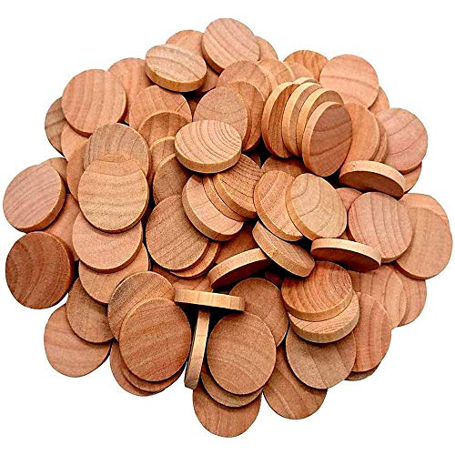 Limeow Holzscheiben Scheiben Natur Holz Scheibe DIY Holzscheiben Unvollendete Runde Holzscheibe Baumscheiben 50 Stücke für Rustikale Deko Hochzeit DIY Scrapbooking Basteln Malen Handwerk Dekoration Cover