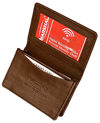 Marshal Leather RFID Business Card Holder Expandable For Men & Women2