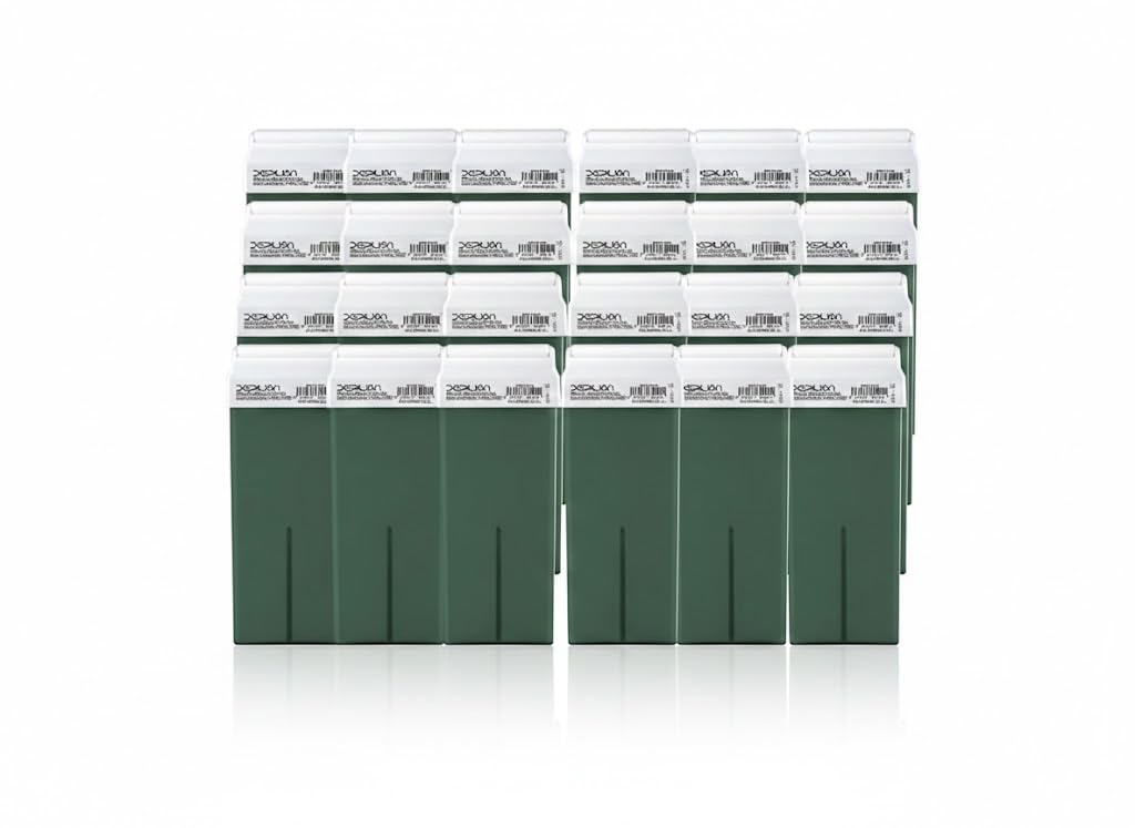 Caja de 24 x Cera Roll On cartuchos de 100ml Aloe Vera - Roll-on Cera para depilación