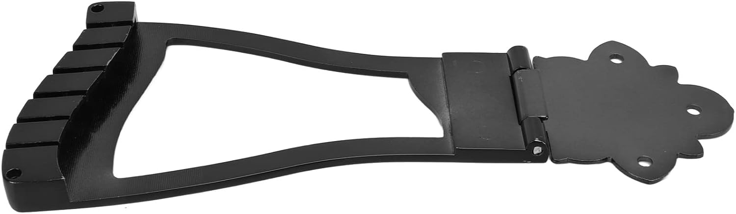 6 String Guitar Tailpiece,Jazz Guitar Bridge Tailpiece,Metal Trapeze Part for Replacement(Black)