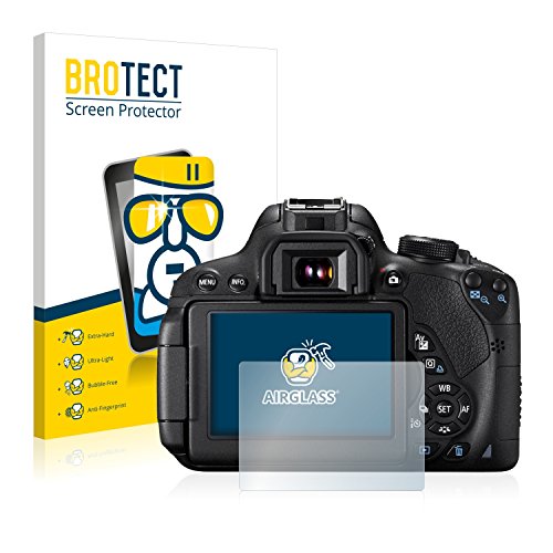 BROTECT Protector Pantalla Cristal Compatible con Canon EOS 700D Protector Pantalla Vidrio - Dureza Extrema, Anti-Huellas, AirGlass