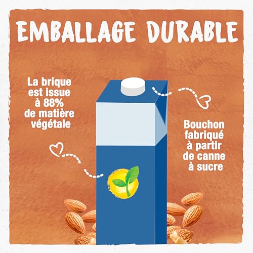 BJORG - Lait d'Amande Intense Bio - 100% Végétal - Pauvre en Acides Gras Saturés - 1 L