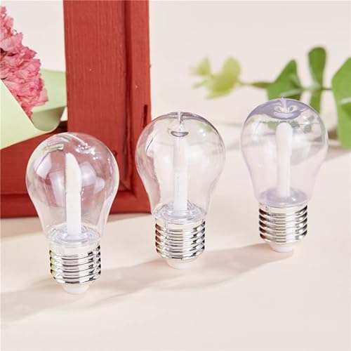 Cosidea 30Pcs Empty Lamp Bulb Lip Gloss Tube 6Ml Lipgloss Tubes Container 0.2Oz Lip Tint Containers #TOP5