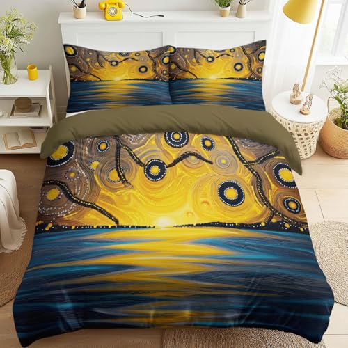 Parure de lit impressionniste 140x200 avec housse de couette