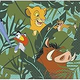 Multicolor Disney Lion King Beverage Napkins (16 Count) - Add a Roaring Touch to Your Celebrations with Our Vibrant, Themed Napkins