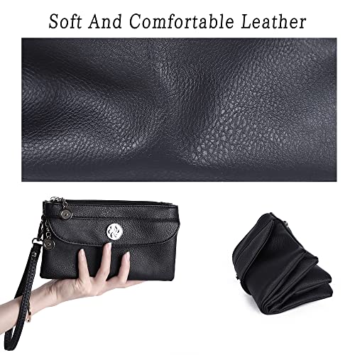 Angel Kiss Crossbody Bags Small Purses for Women Vegan Leather Cell Phone Wallet Purse with Wristlet Strap3
