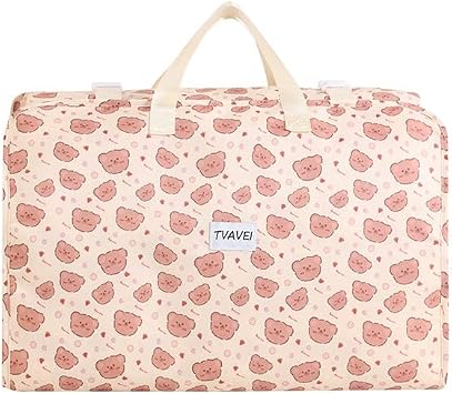 Travel Storage Bag,5 Pockets Hanging Packing Cube,Foldable Waterproof,Washable Small Storage Bags for Travel,Summer Camp Essentials Carry on Closet,Suitable for 2-3 Days Short Trip Bear