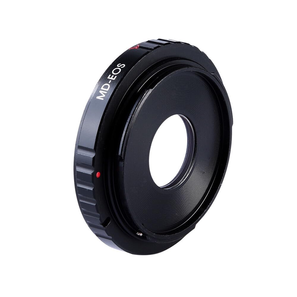 ANELLO ADATTATORE PER OBIETTIVI CON ATTACCO COMPATIBILE CON Minolta MD PER FOTOCAMERA CON ATTACCO COMPATIBILE CON Canon EOS MD-EOS CON LENTE PER MESSA A FUOCO FINO ALL'INFINITO