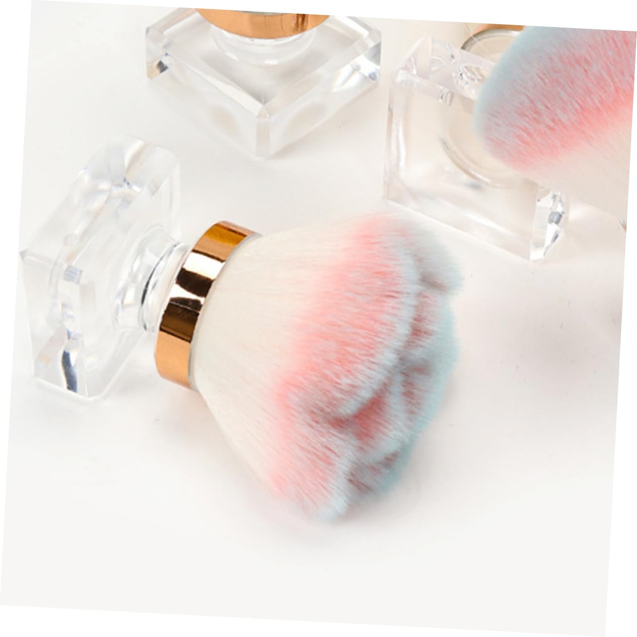 SOESFOUFU Rose Powder Brush Fluffy Nail Brush for Dust Makeup Cosmetic Foundation Applicator Manicure Nail