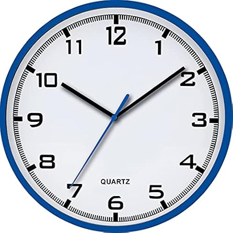 PM Company MPM Quality Horloge Murale Bleue 305 x 305 x 30 mm Cover