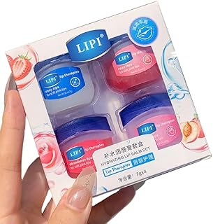 4 Packs Lip Balm Set, Lip Balm, Long Lasting Lips Moisturizer Intensive Lip Repair Treatment for Cracked, Dry and Chapped Lips