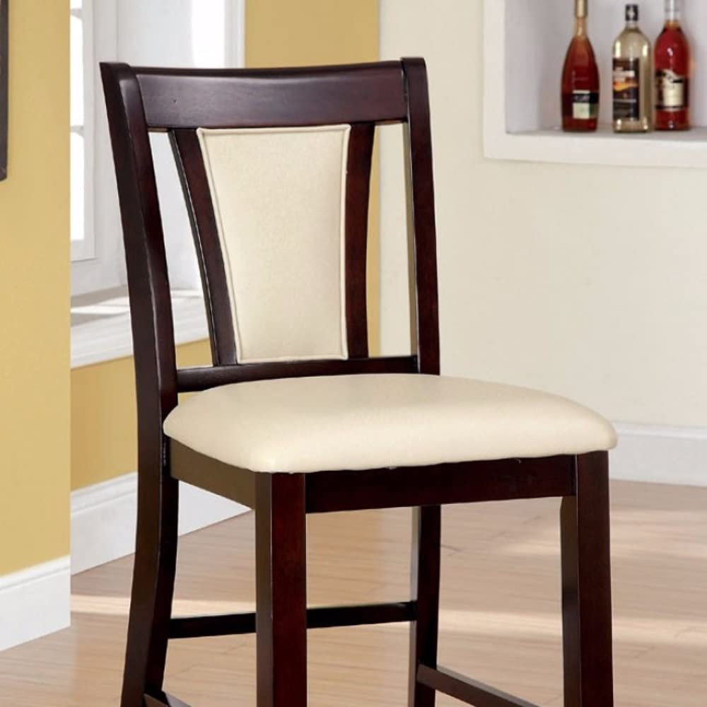 Furniture of America Brent II Counter Height Chair Set of 2 Dining