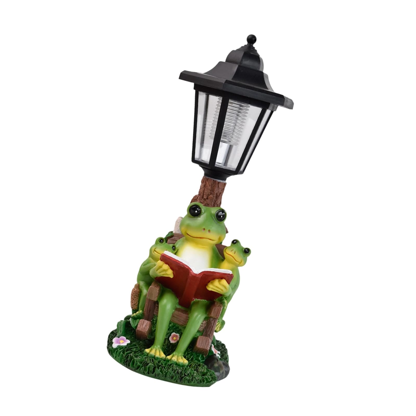 Lampada a forma di rana a energia solare, A
