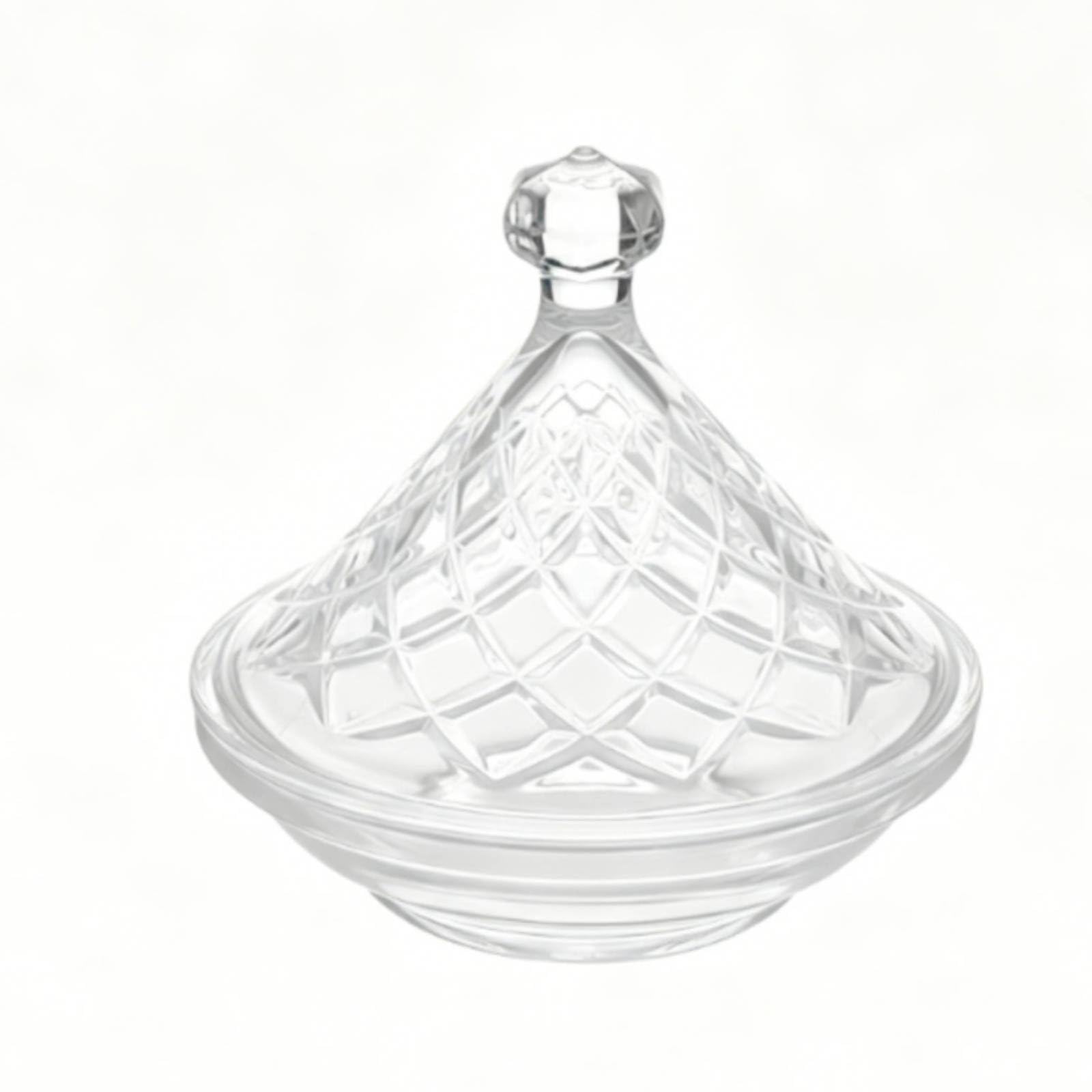 Boîte à couvercle à bonbons en verre transparent contre la poussière 2014 Grille